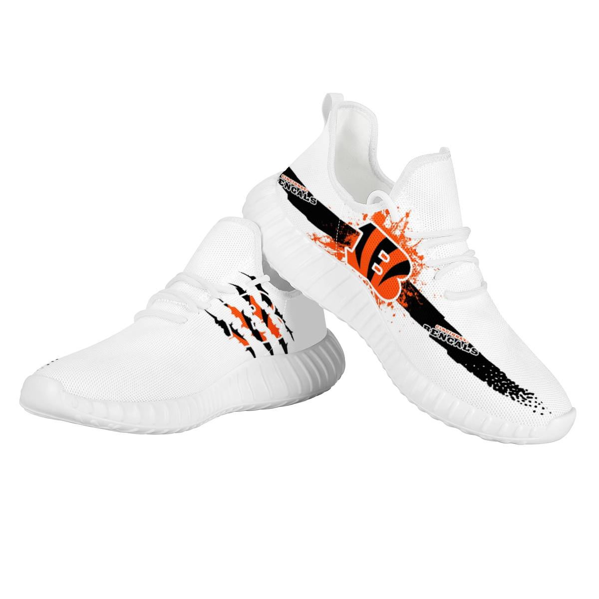 Women's Cincinnati Bengals Mesh Knit Sneakers/Shoes 005 Women's Cincinnati Bengals Mesh Knit Sneakers/Shoes 005